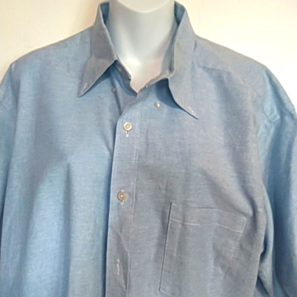 🛍️ BUNDLE ONLY 🛍️ PURITAN MEN'S BLUE SHORT SLEEVE SHIRT - Picture 3 of 6